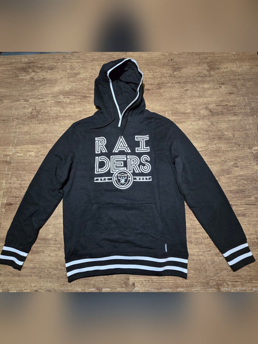 NWT Las Vegas Raiders Hoodie Medium Black AFC West Division Pullover Sweatshirt